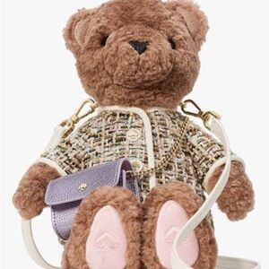 Kate spade tweed bear crossbody (clutch) 🧸🐻